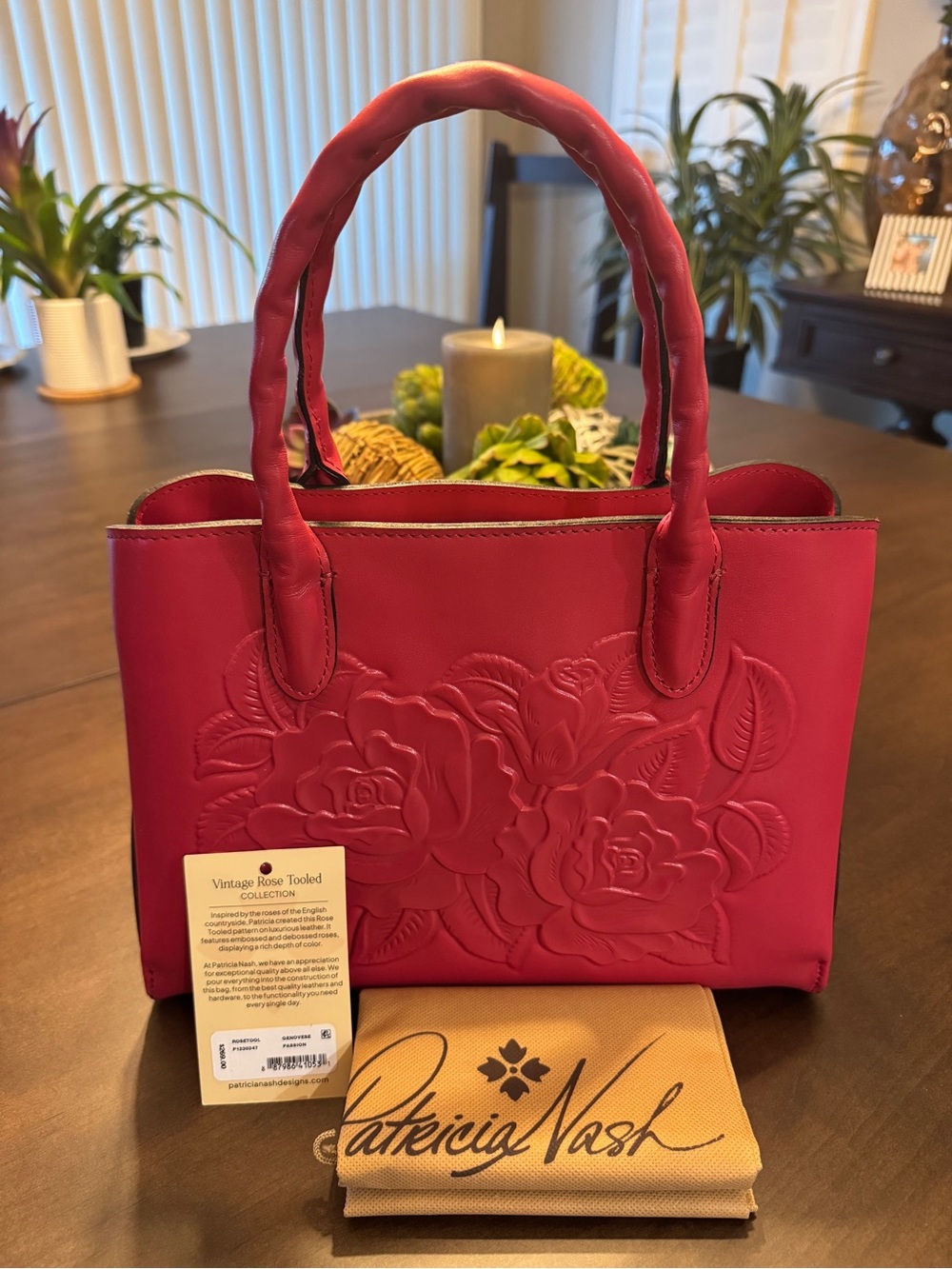 Patricia Nash Rose Tooled Leather Purse